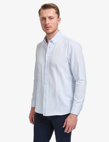 Açık Mavi Regular Fit Uzun Kollu Gömlek