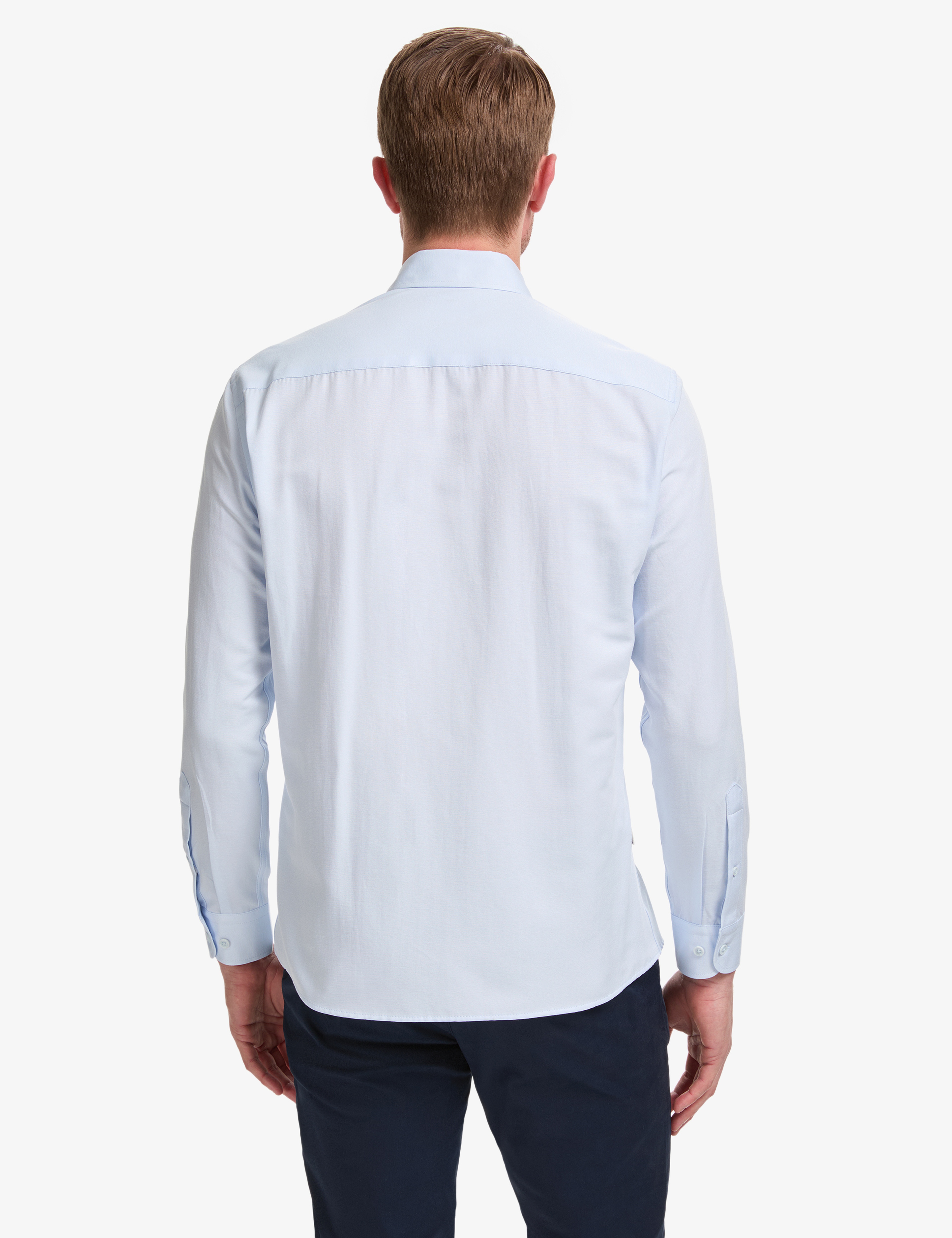 Açık Mavi Regular Fit Uzun Kollu Gömlek - Image 5