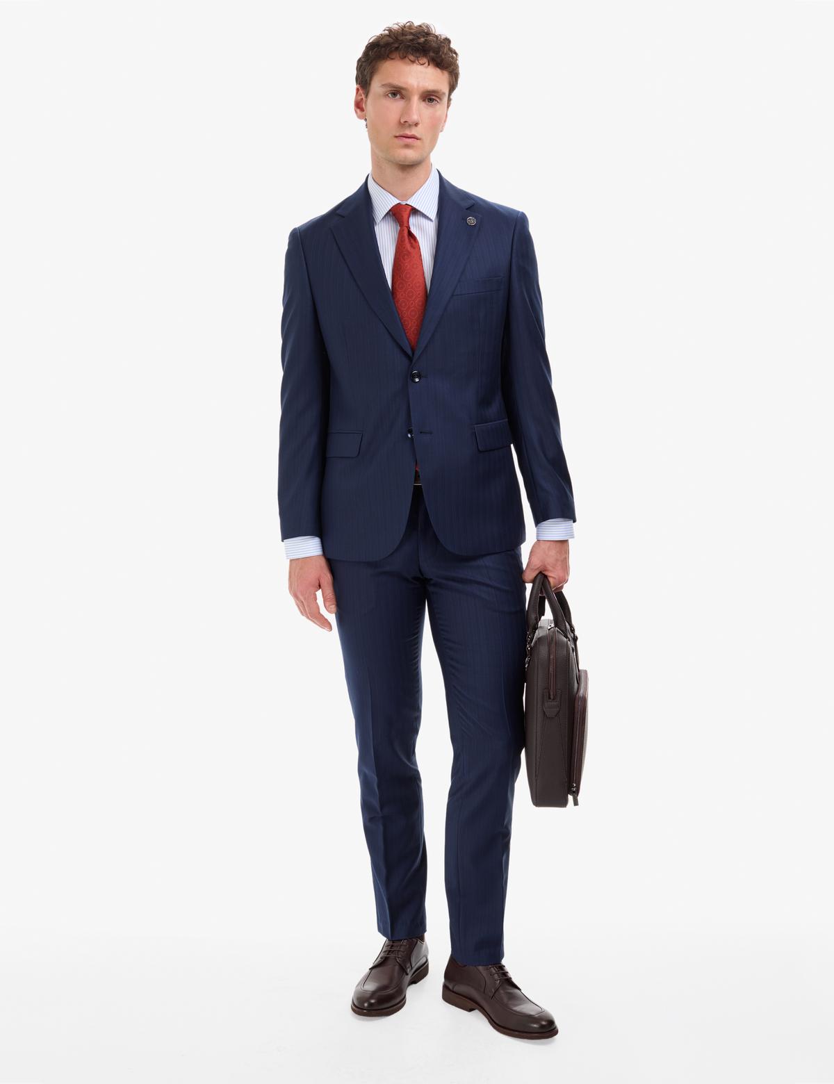 Lacivert Slim Fit Takım Elbise