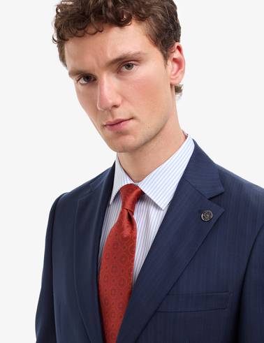 Lacivert Slim Fit %100 Yün Takım Elbise