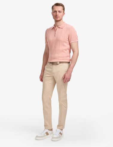 Somon Slim Fit %100 Pamuk Fermuarlı Polo Yaka Triko Tişört