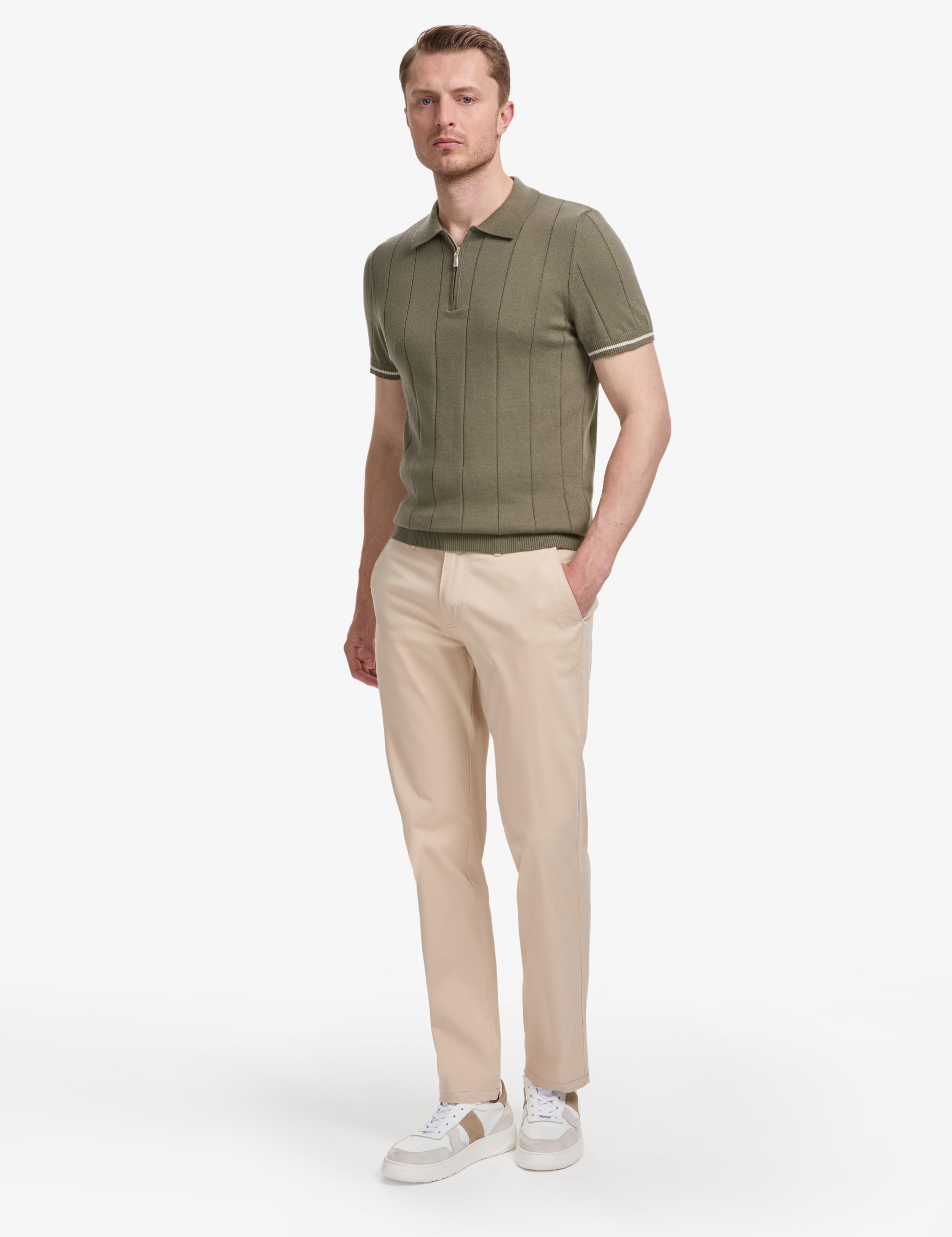 Haki Slim Fit Polo Yaka Triko Tişört