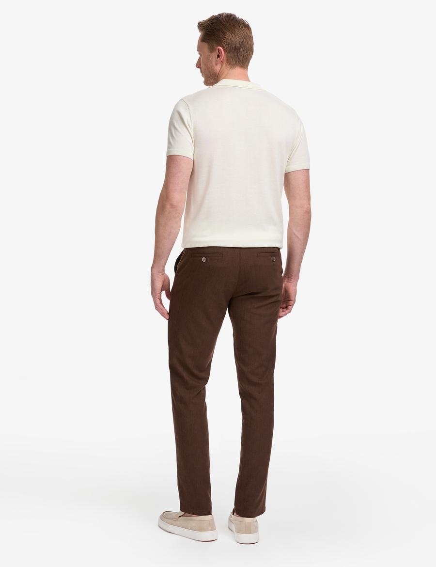 Koyu Kahverengi Slim Fit Kanvas Pantolon