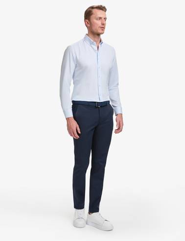 Lacivert Slim Fit Kanvas Pantolon