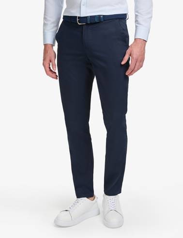 Lacivert Slim Fit Kanvas Pantolon