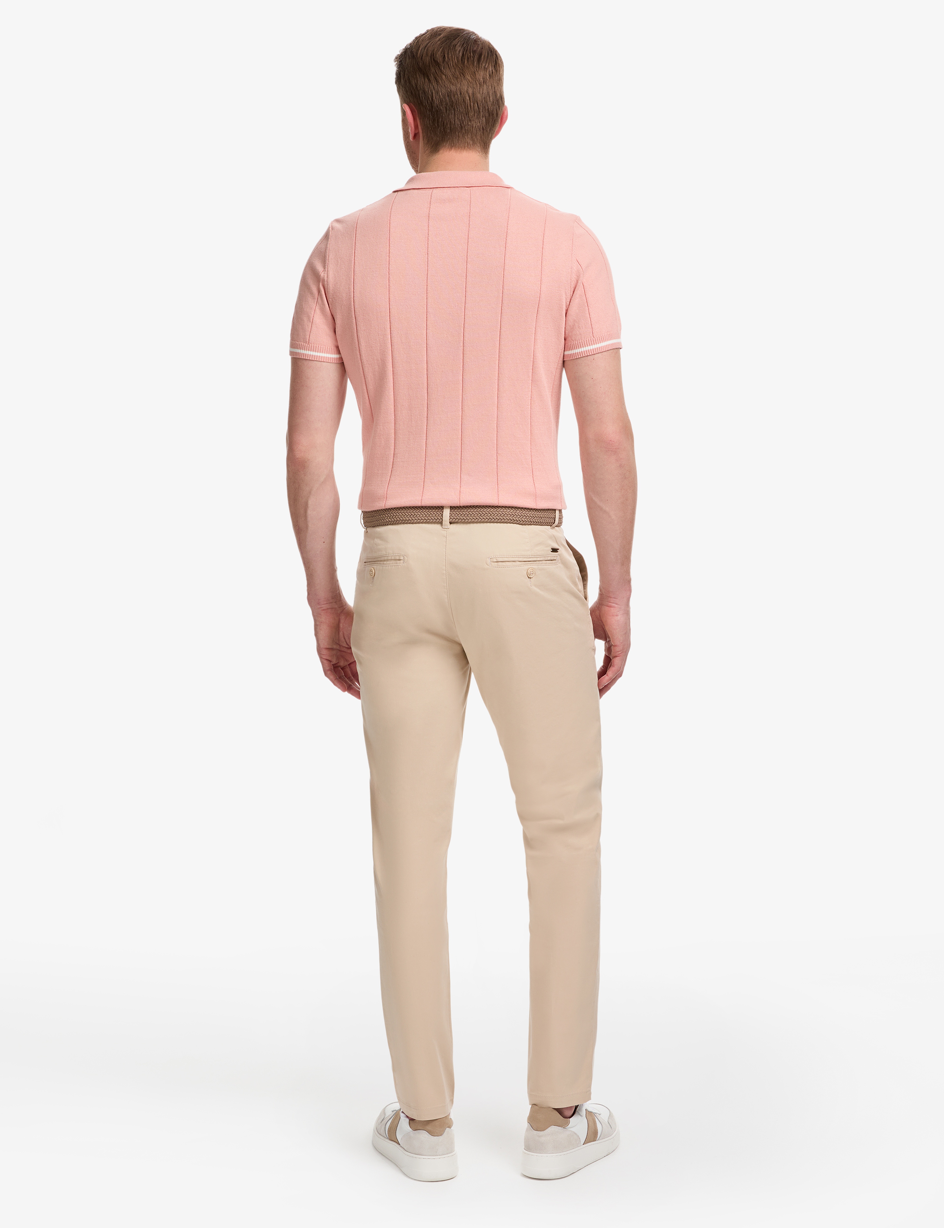 Bej Slim Fit Basic Kanvas Pantolon - Image 4