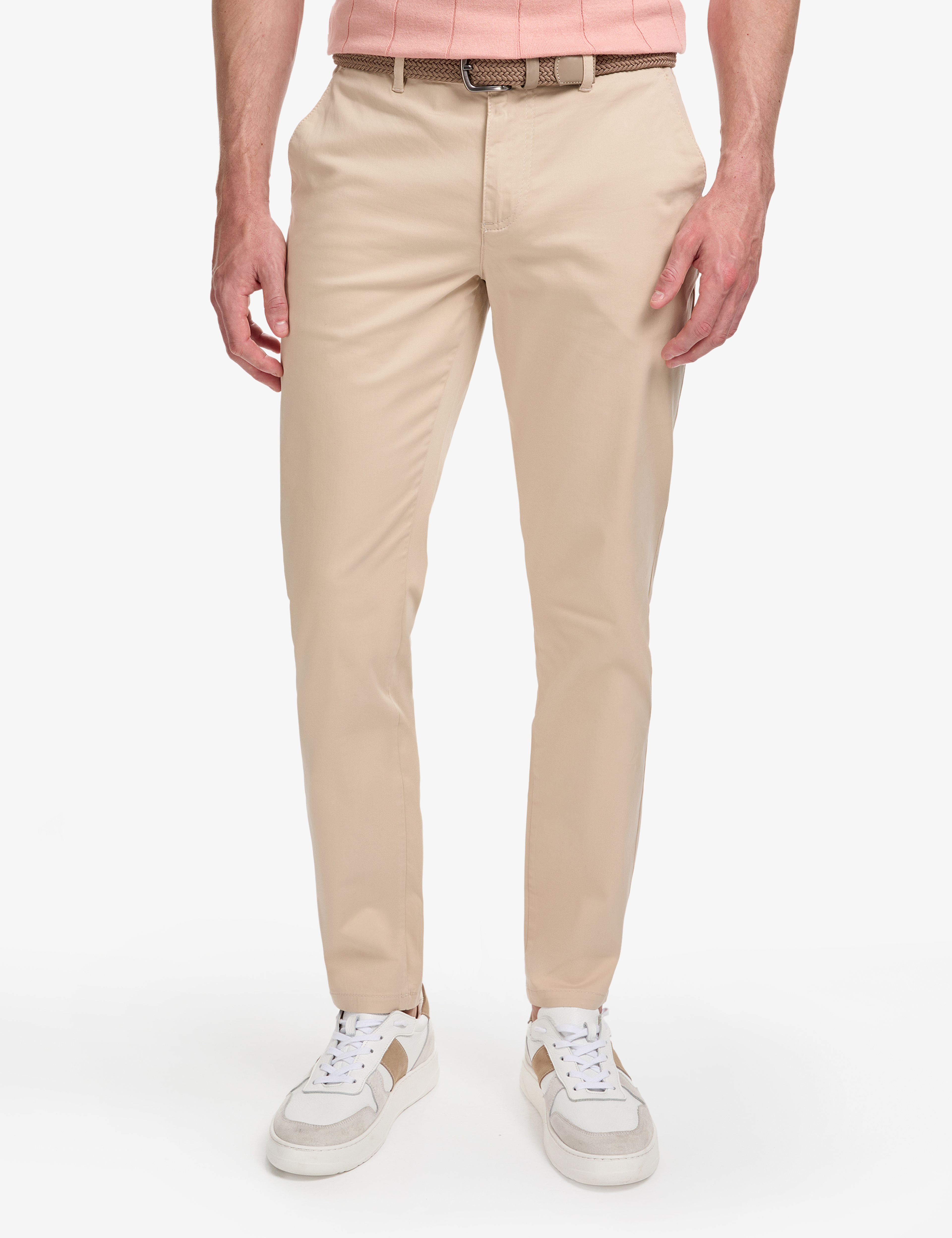Bej Slim Fit Basic Kanvas Pantolon - Image 2