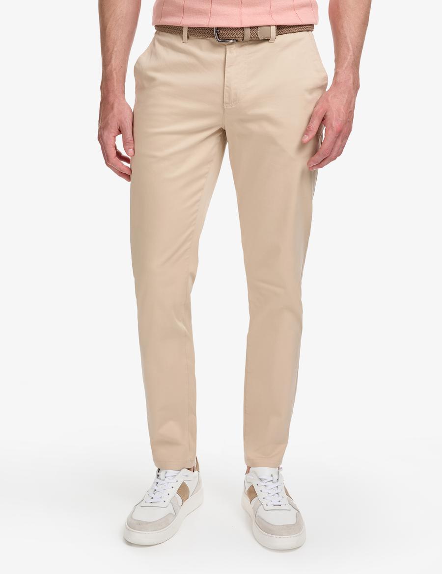 Bej Slim Fit Kanvas Pantolon