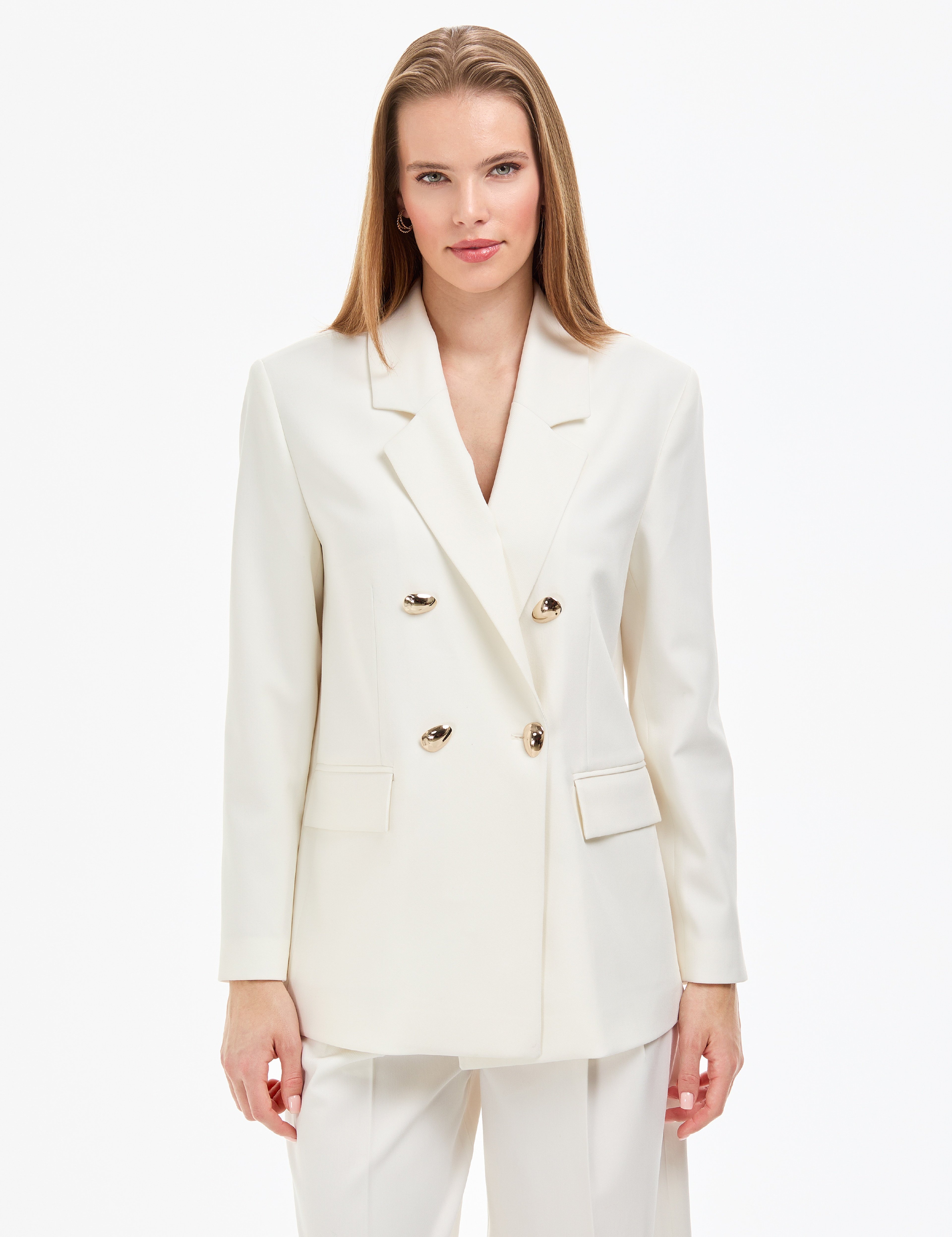 Ekru Comfort Fit Ceket - Image 1
