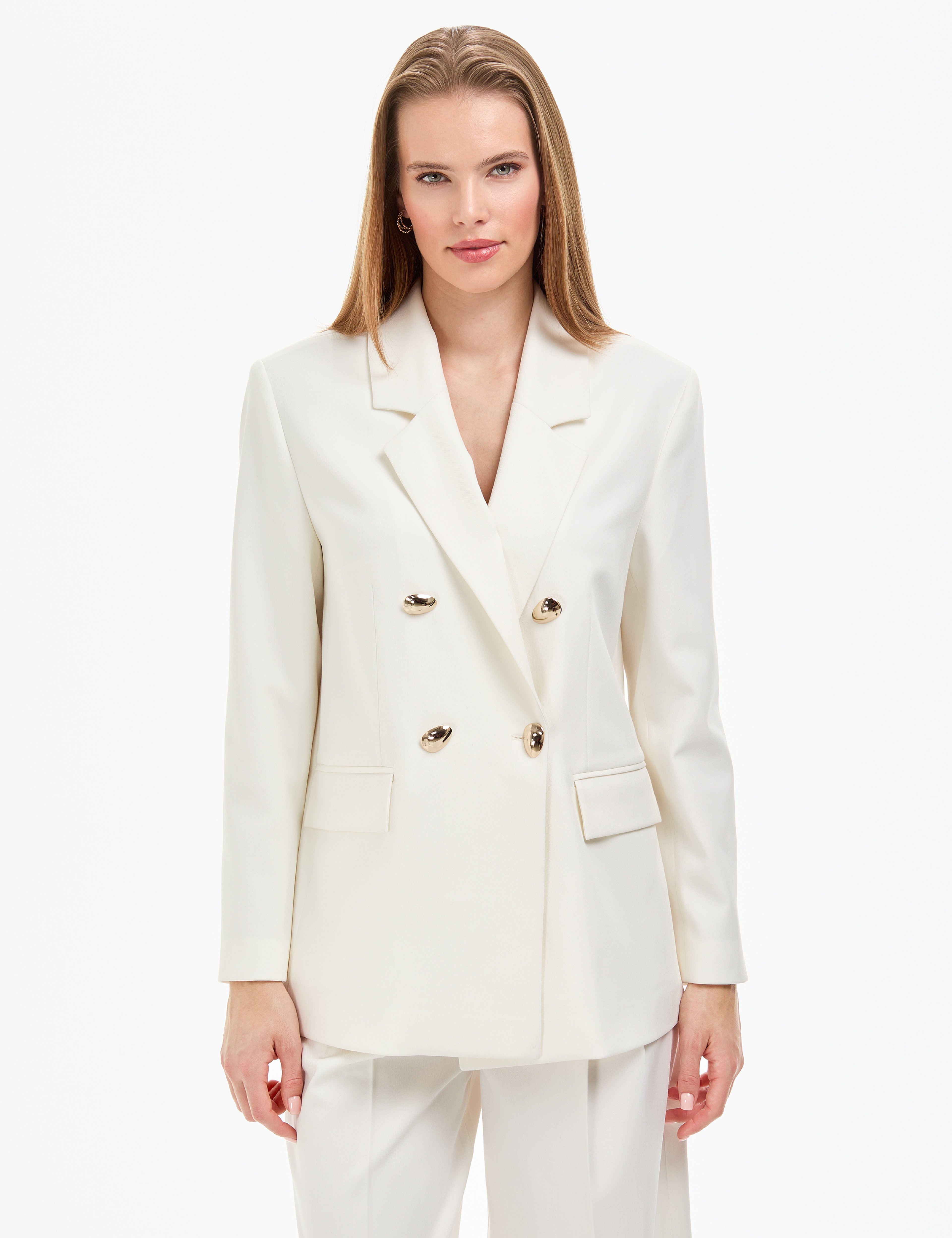 Ekru Comfort Fit Ceket