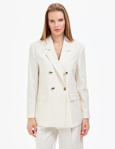 Ekru Comfort Fit Ceket