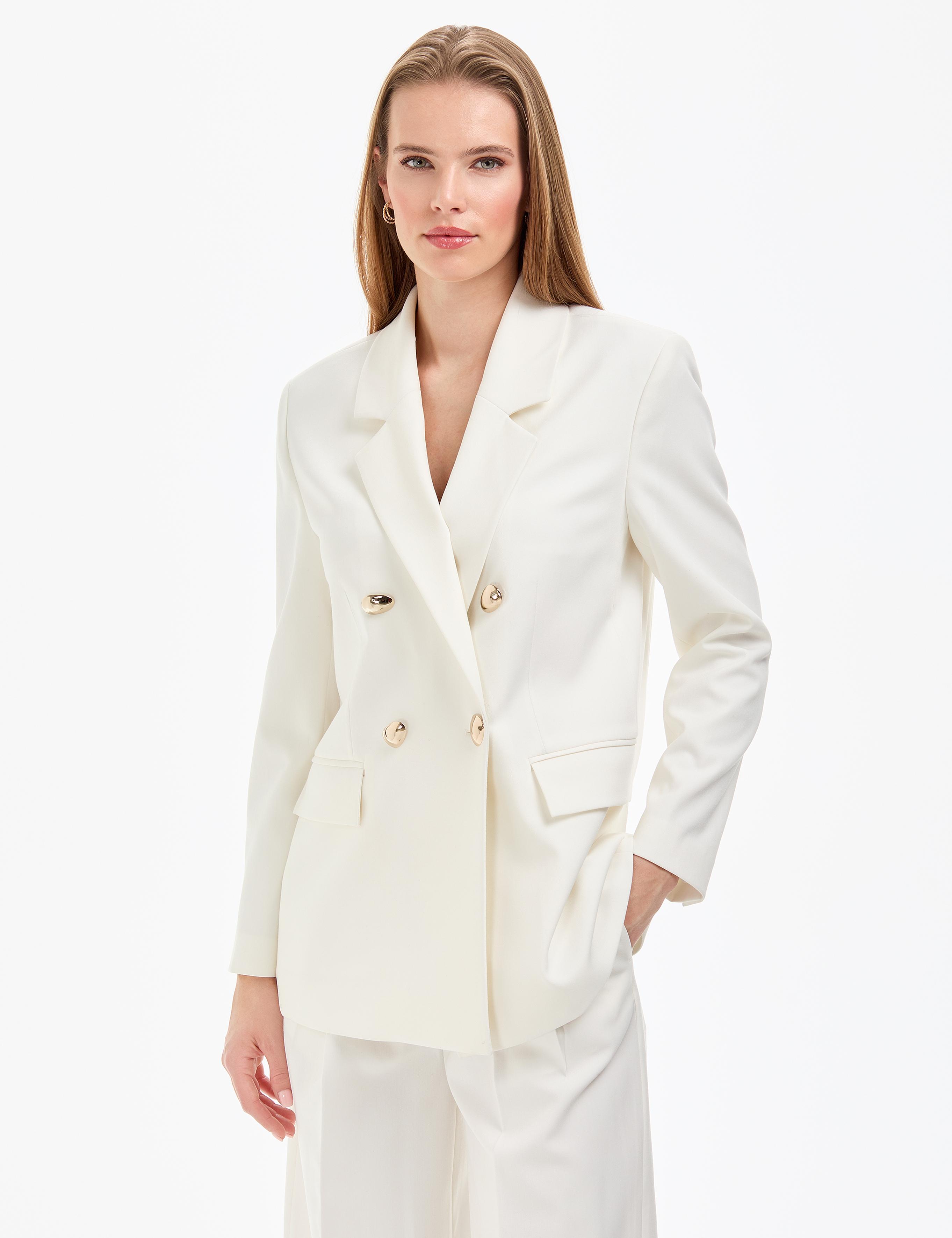 Ekru Comfort Fit Ceket