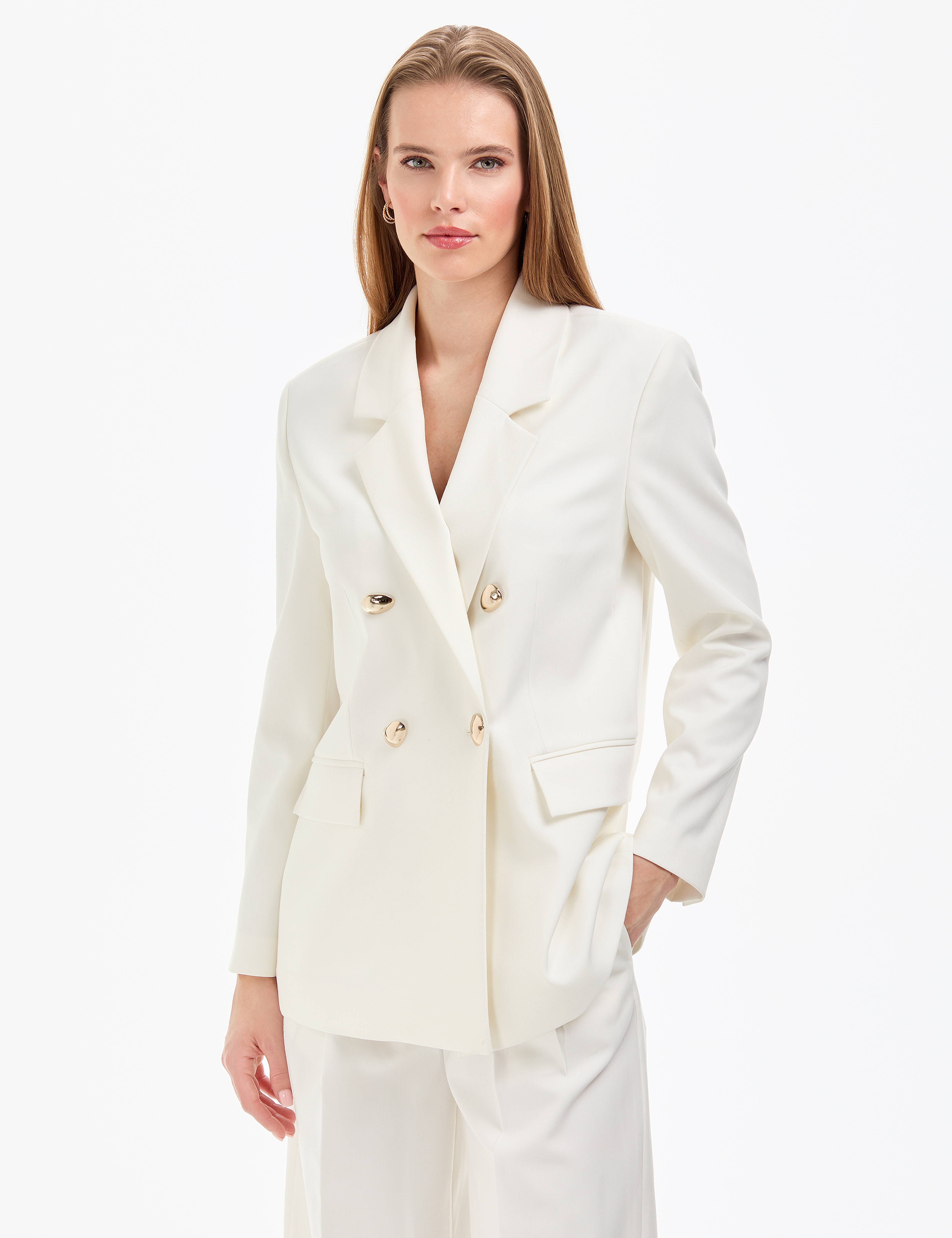 Ekru Comfort Fit Ceket - Image 3