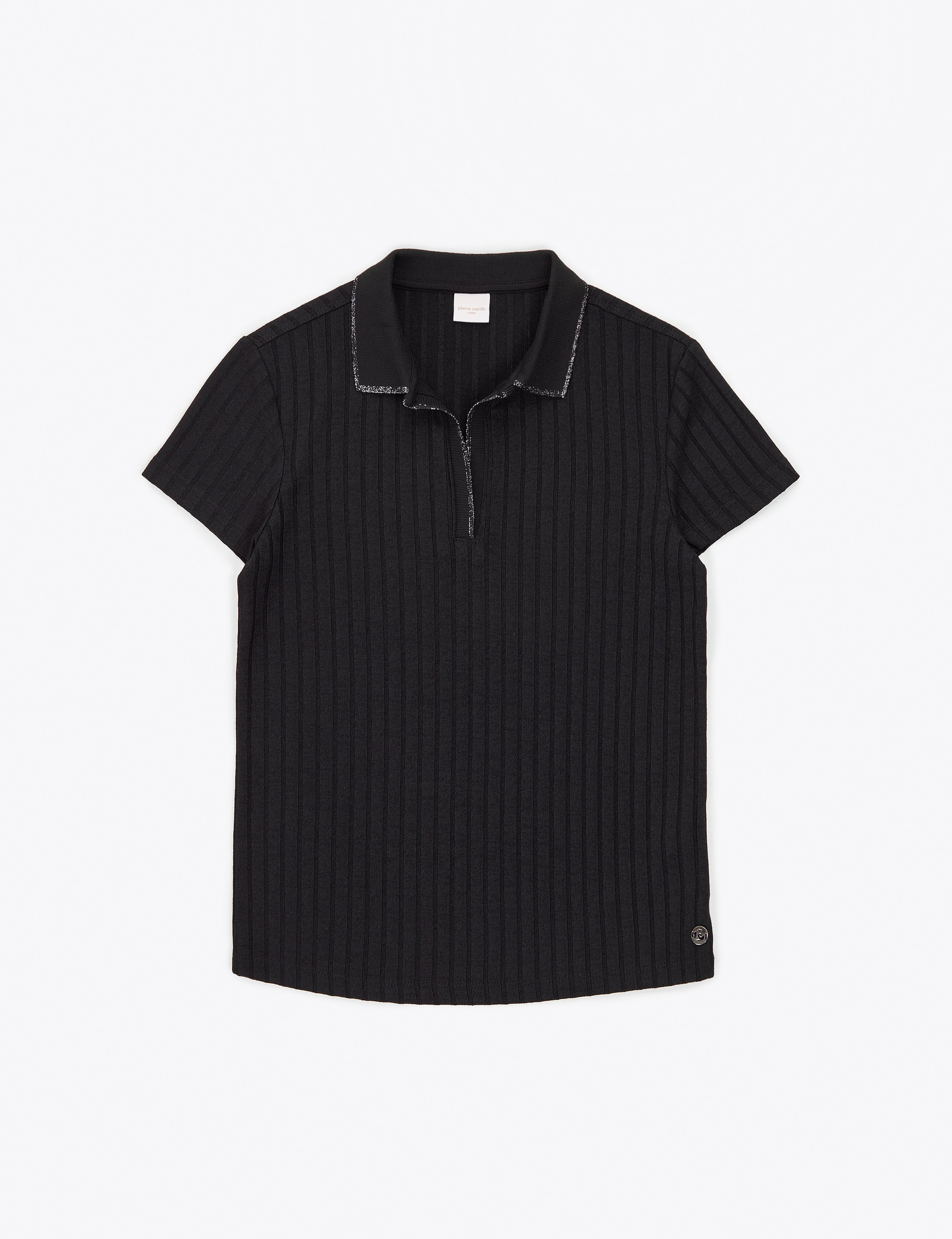 Siyah Slim Fit Polo Yaka Basic Tişört