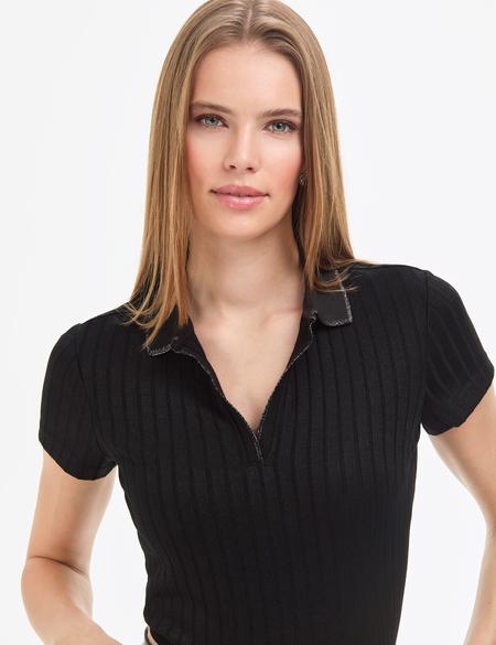 Siyah Slim Fit Basic Tişört - 50320697020