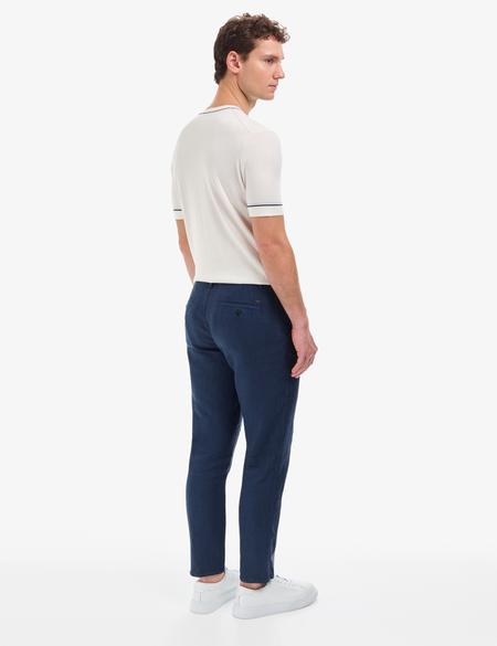 Lacivert Carrot Fit Kanvas Pantolon - 50320846712