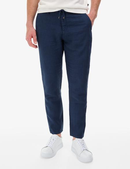 Lacivert Carrot Fit Kanvas Pantolon - 50320846712