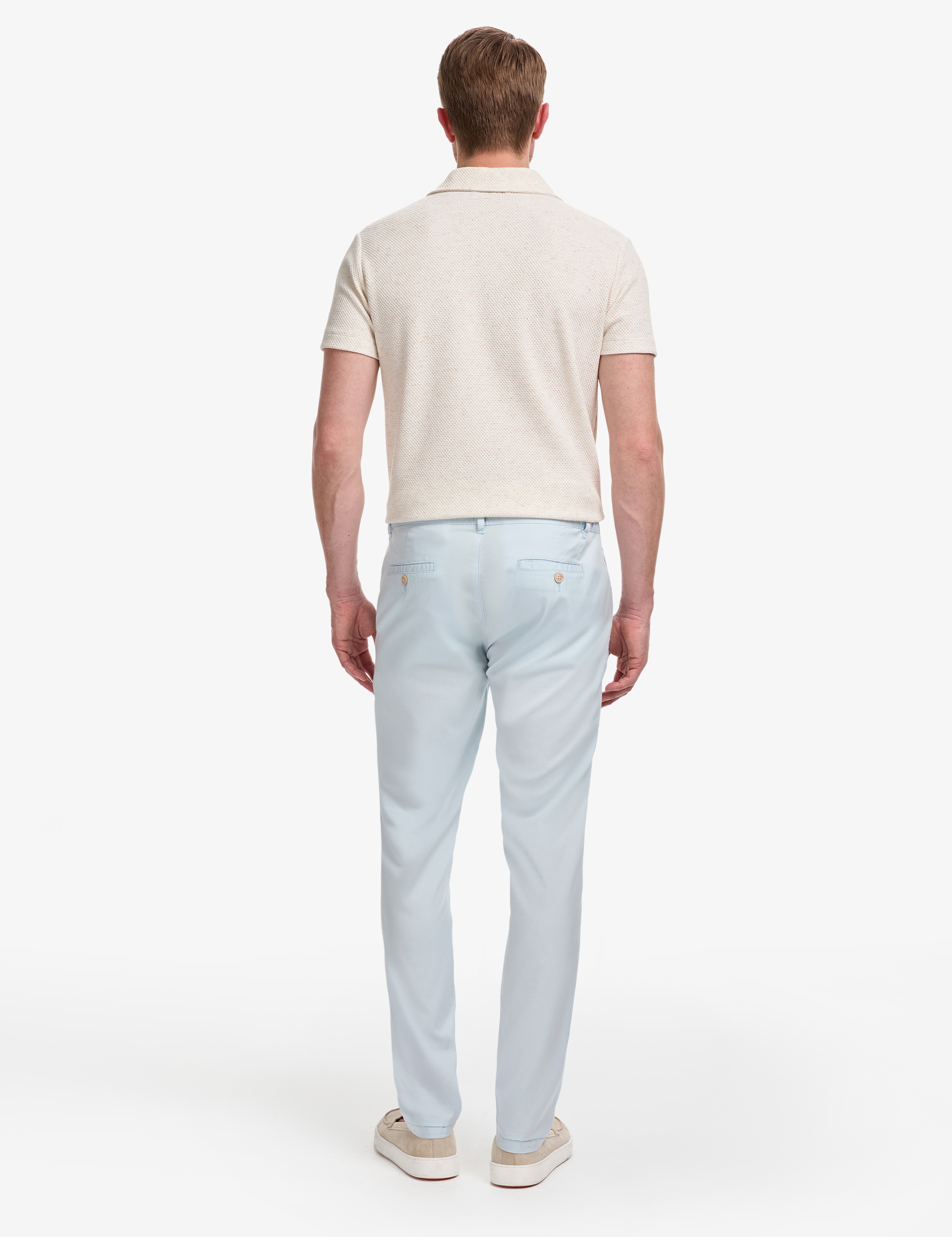 Mavi Slim Fit Beli Lastikli İpli Kanvas Pantolon - Image 5