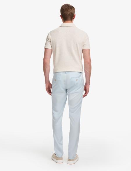 Mavi Slim Fit Beli Lastikli İpli Kanvas Pantolon - 50285534262