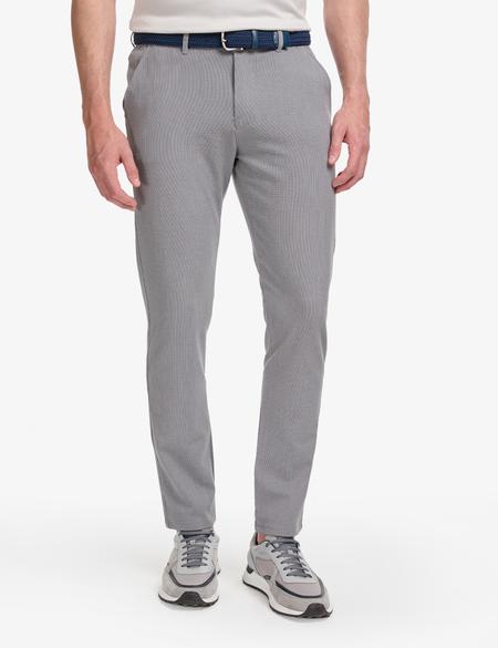 Gri Slim Fit Gofre Kanvas Pantolon - 50308099040
