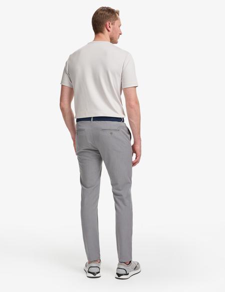Gri Slim Fit Gofre Kanvas Pantolon - 50308099040