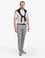 Gri Slim Fit Gofre Kanvas Pantolon