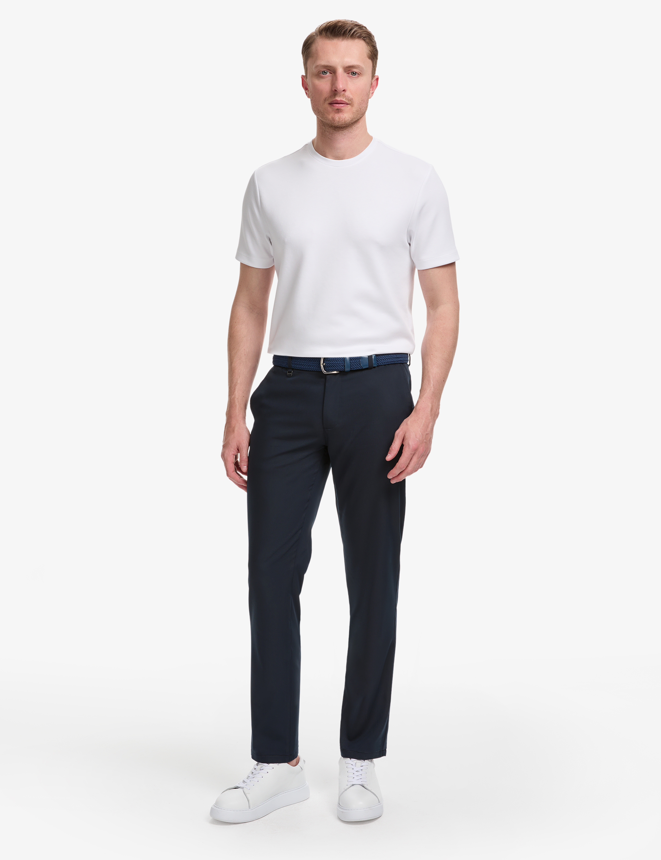 Lacivert Slim Fit Esnek Bel Klasik Jogger Pantolon