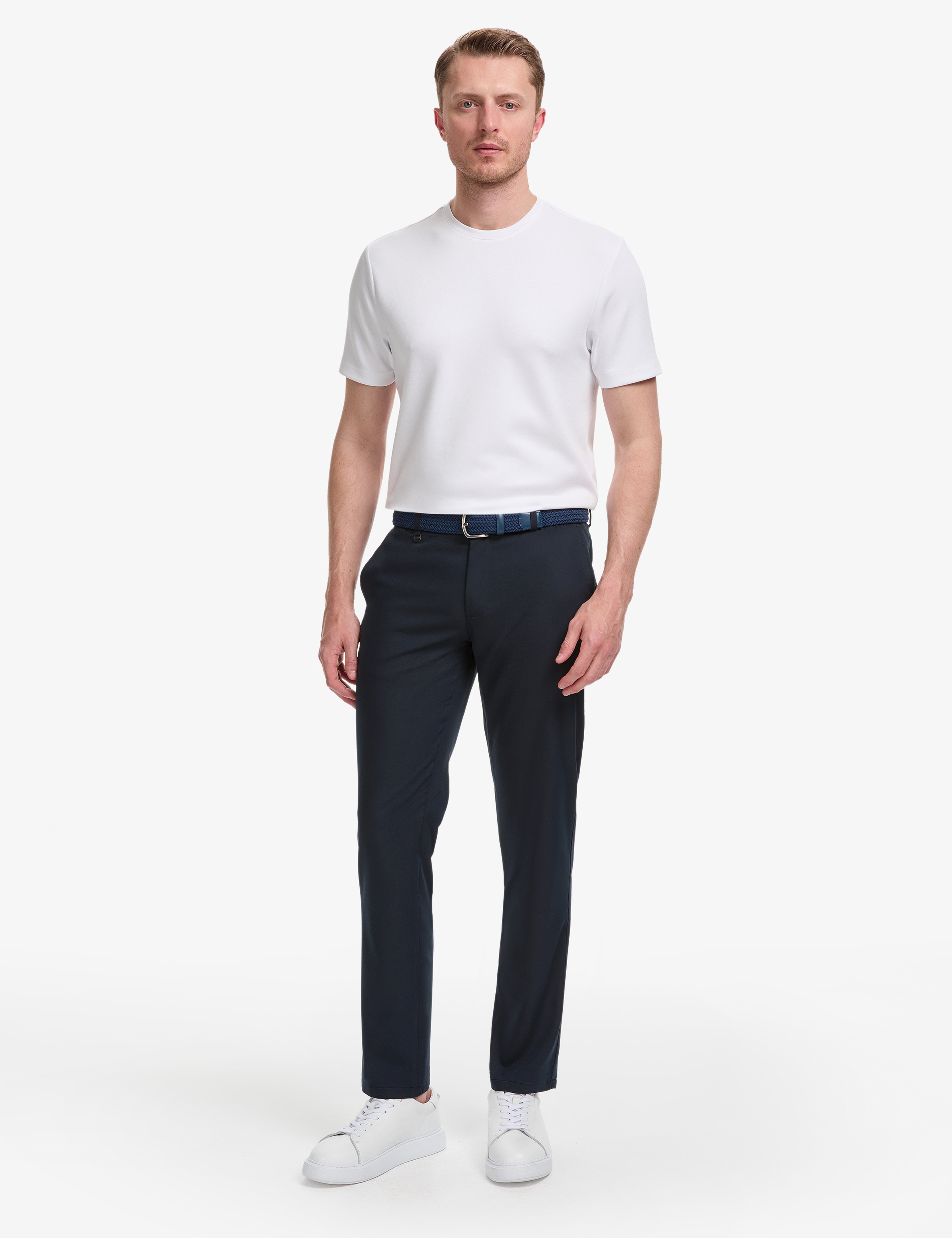 Lacivert Slim Fit Esnek Bel Klasik Jogger Pantolon