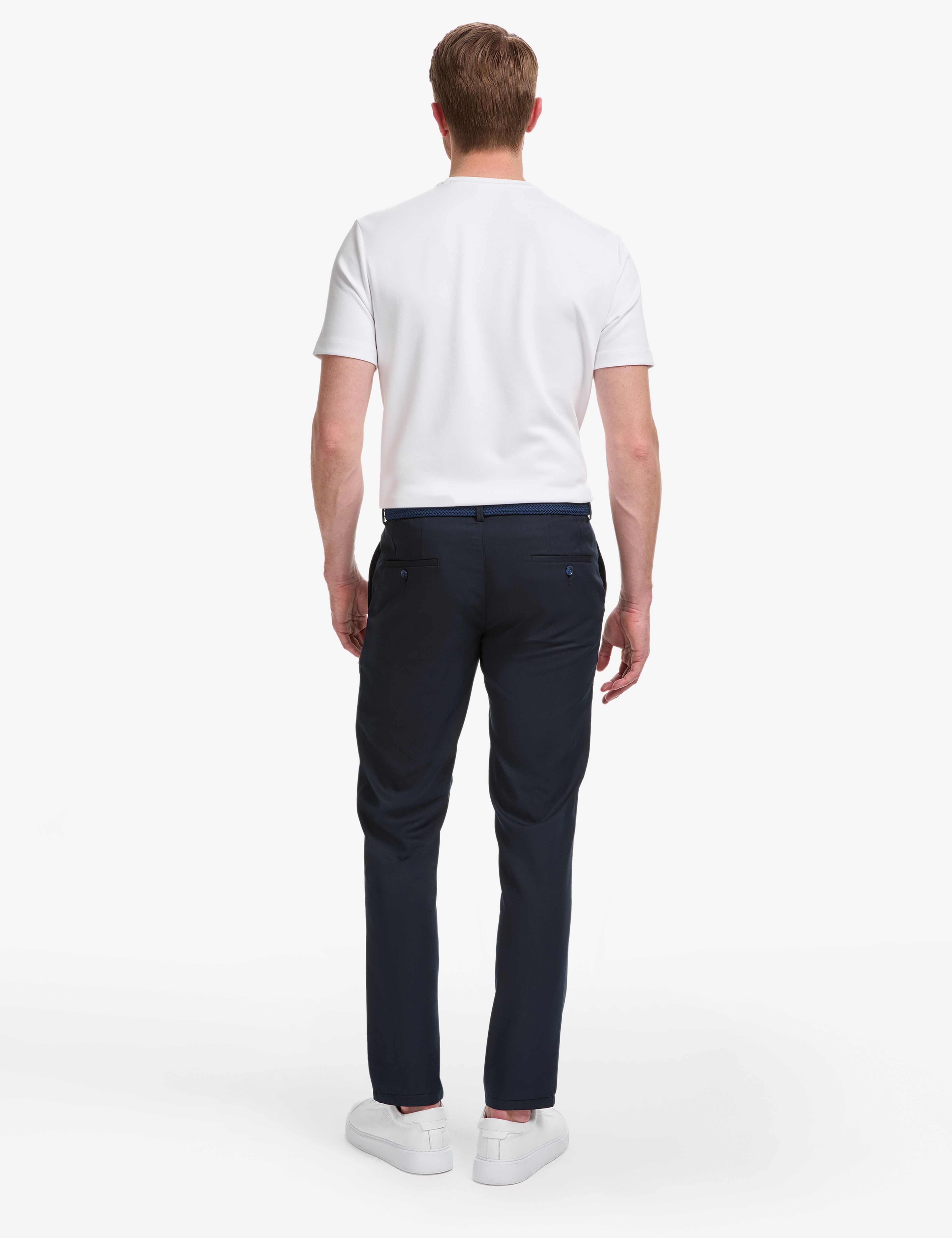 Lacivert Slim Fit Esnek Bel Klasik Jogger Pantolon - Image 4