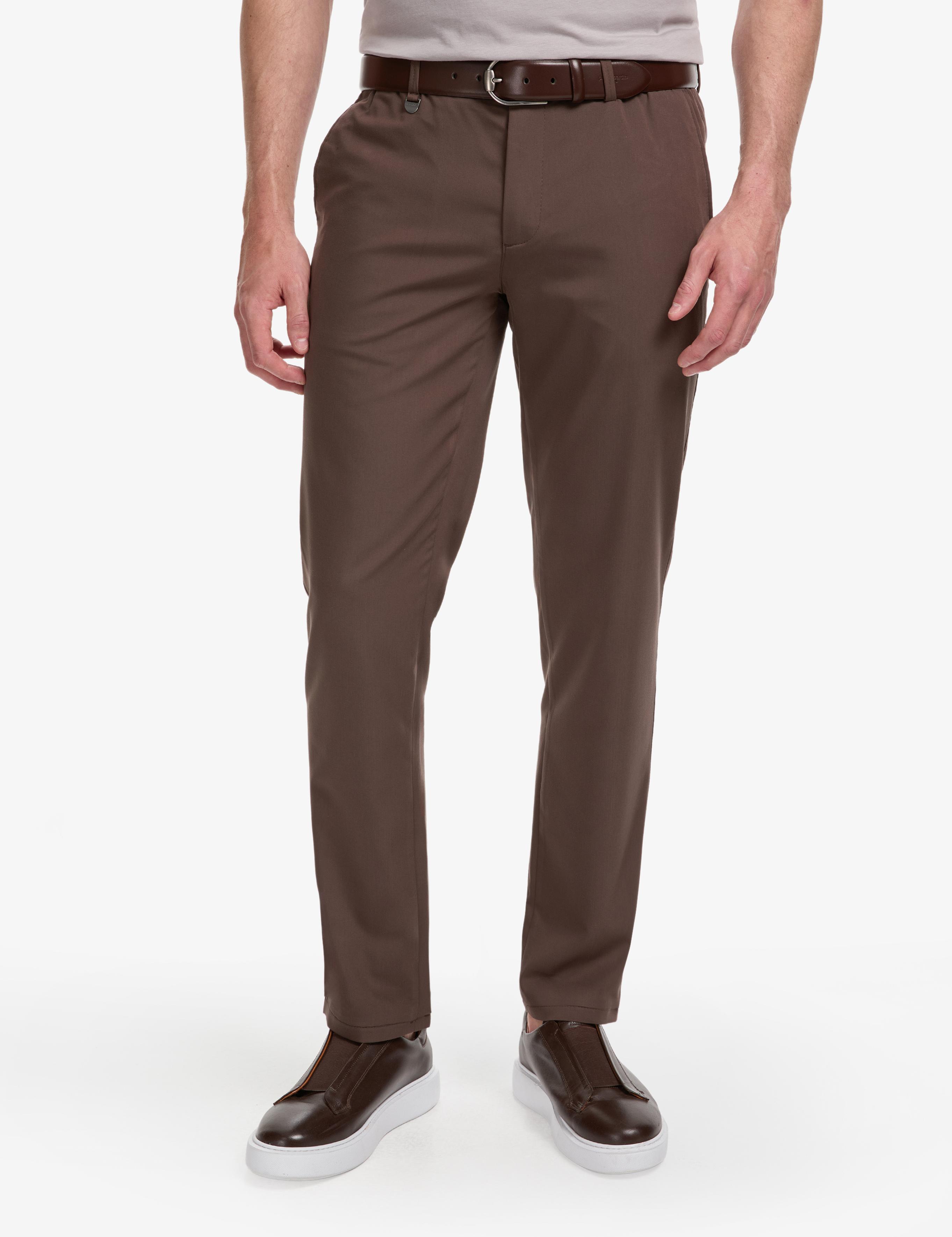 Kahverengi Slim Fit Klasik Jogger Pantolon