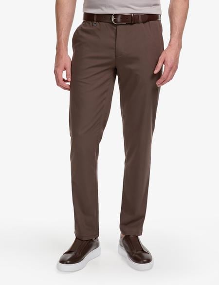 Kahverengi Slim Fit Klasik Jogger Pantolon - 50324276113