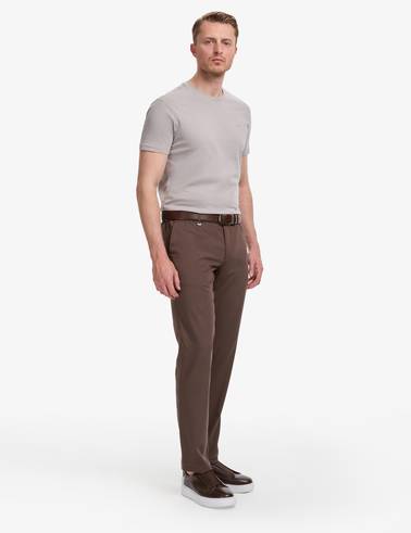 Kahverengi Slim Fit Klasik Jogger Pantolon