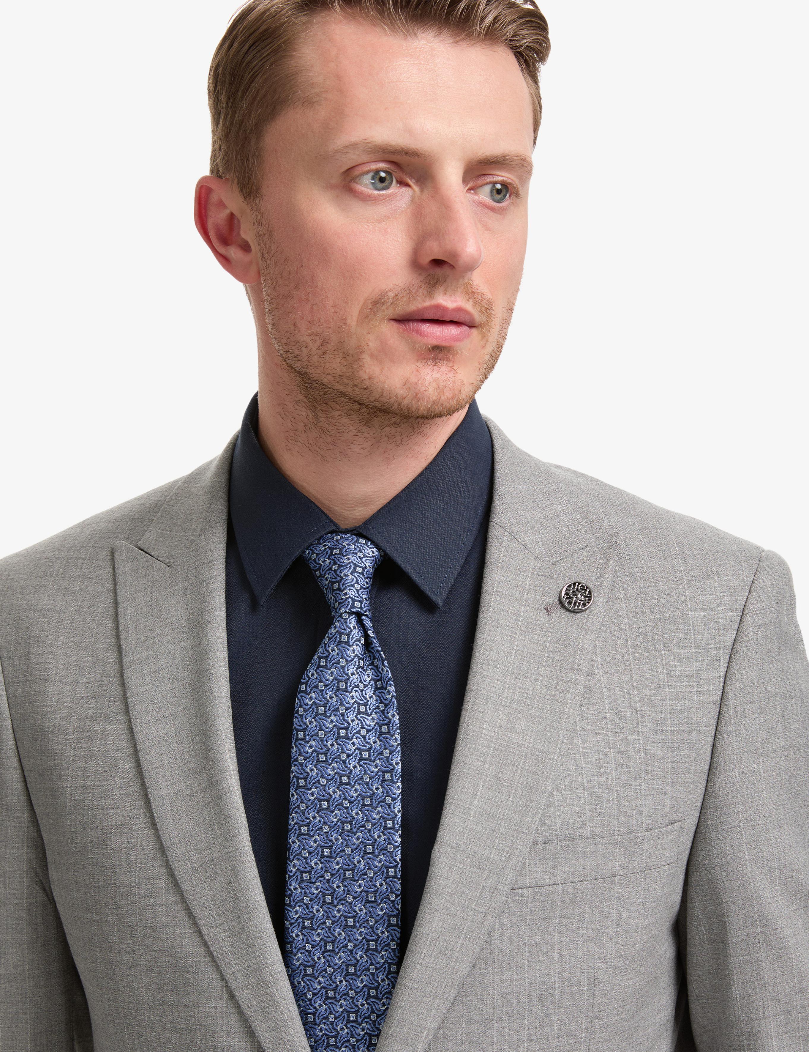 Füme Ex. Slim Fit Çizgili Takım Elbise