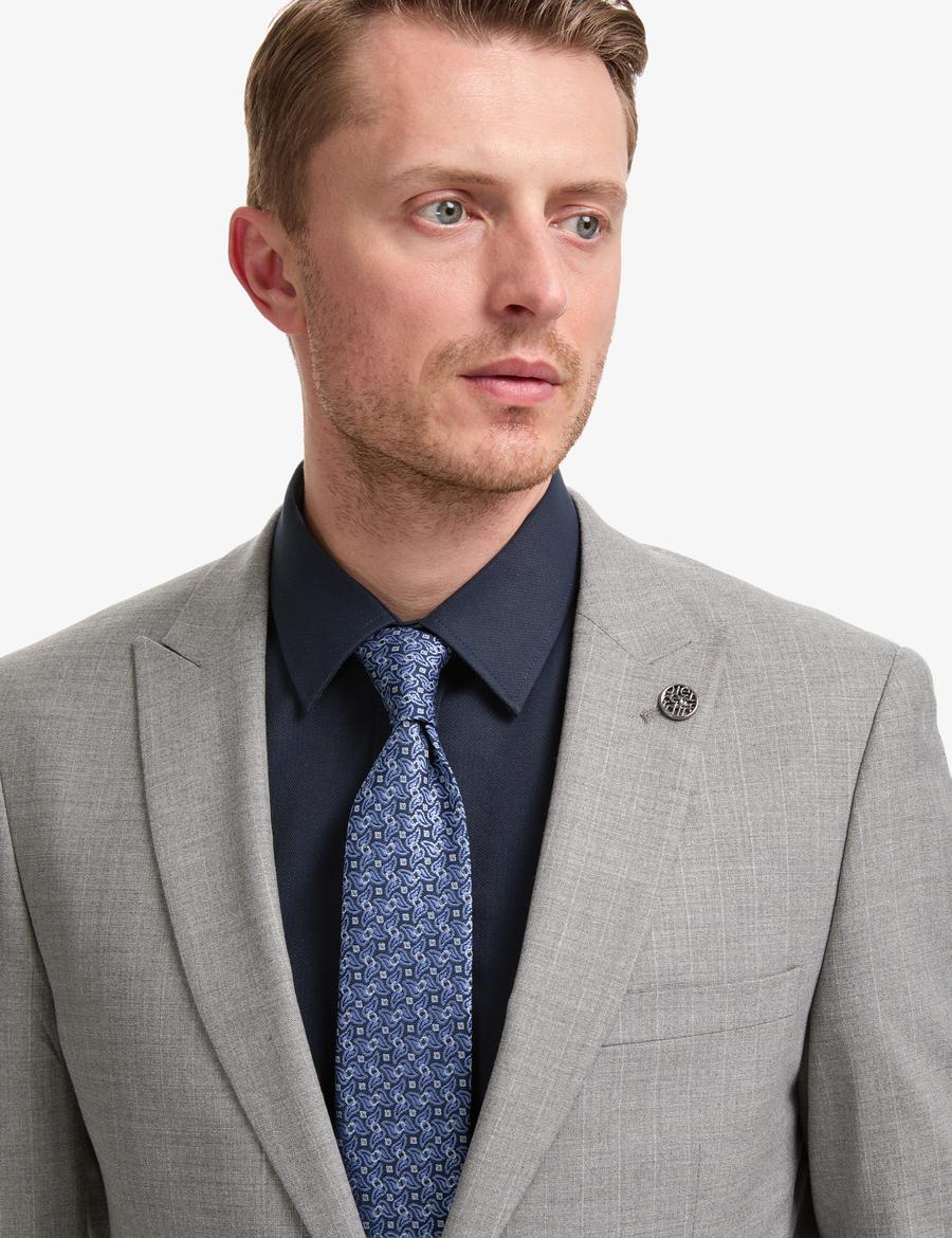 Füme Ex. Slim Fit Çizgili Takım Elbise