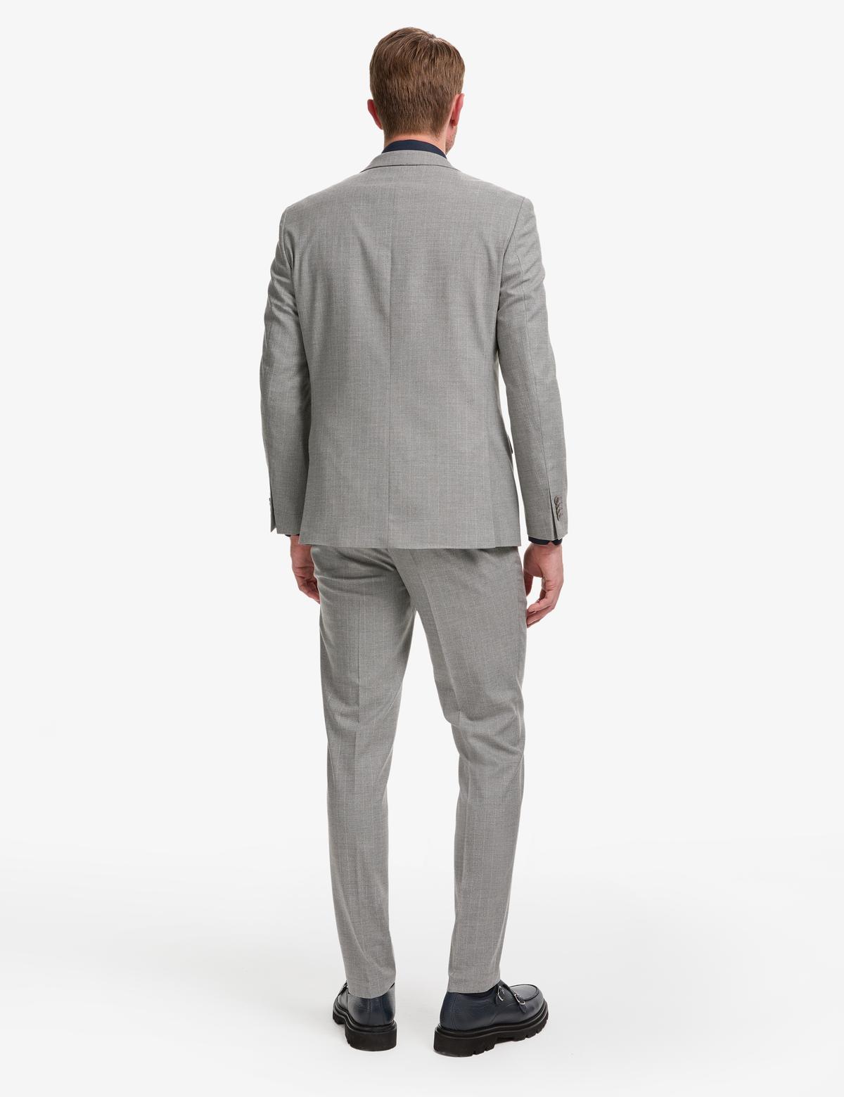 Füme Ex. Slim Fit Çizgili Takım Elbise - 50325234005