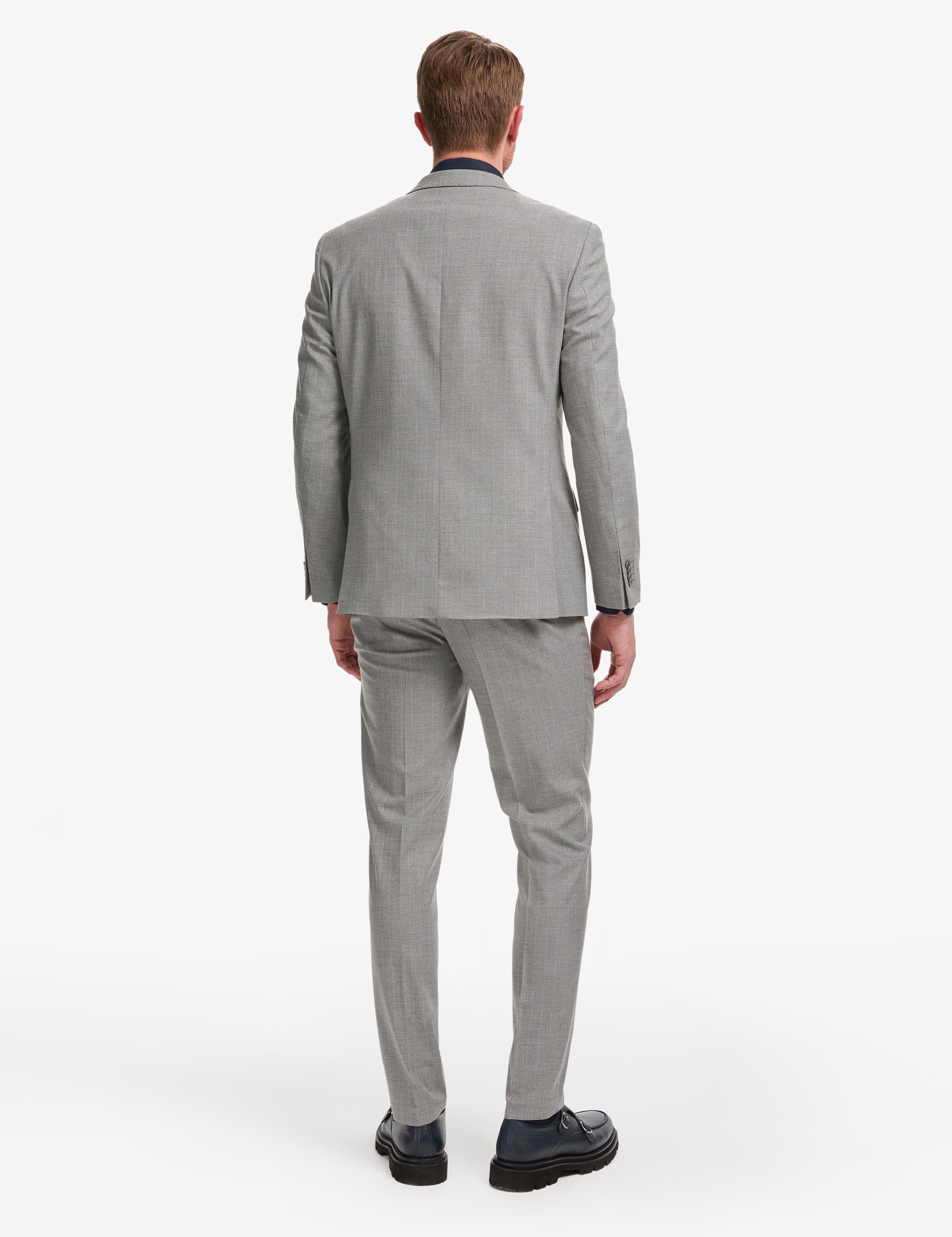 Füme Ex. Slim Fit Çizgili Takım Elbise