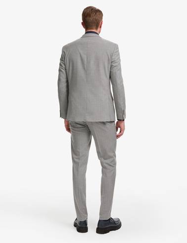 Füme Ex. Slim Fit Kırlangıç Yaka Çizgili Takım Elbise