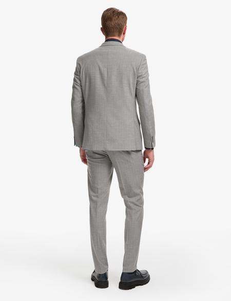 Füme Ex. Slim Fit Çizgili Takım Elbise - 50325234005