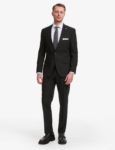 Siyah Slim Fit Mono Yaka Takım Elbise