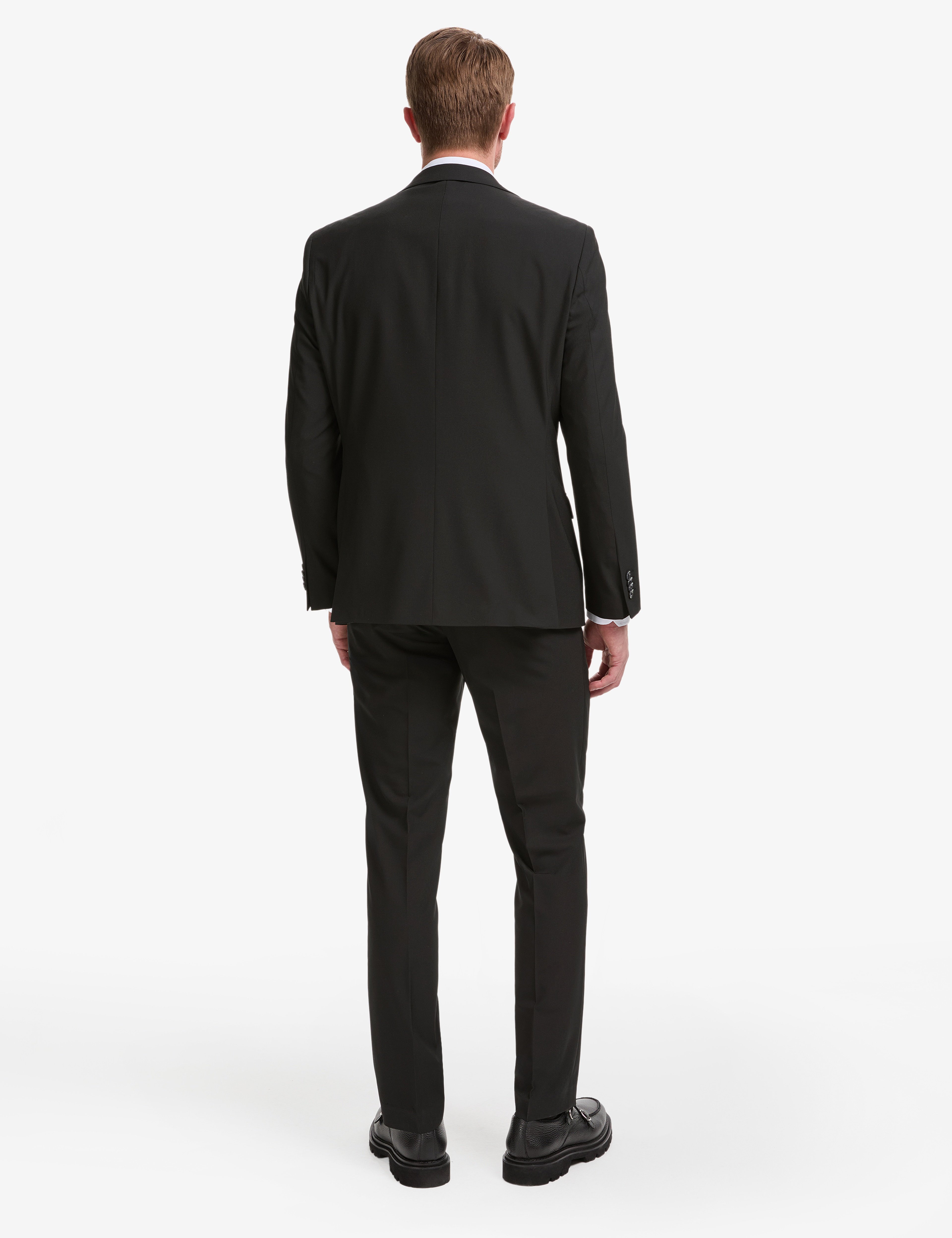 Siyah Slim Fit Mono Yaka Takım Elbise