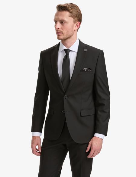 Siyah Slim Fit Takım Elbise - 50319614050