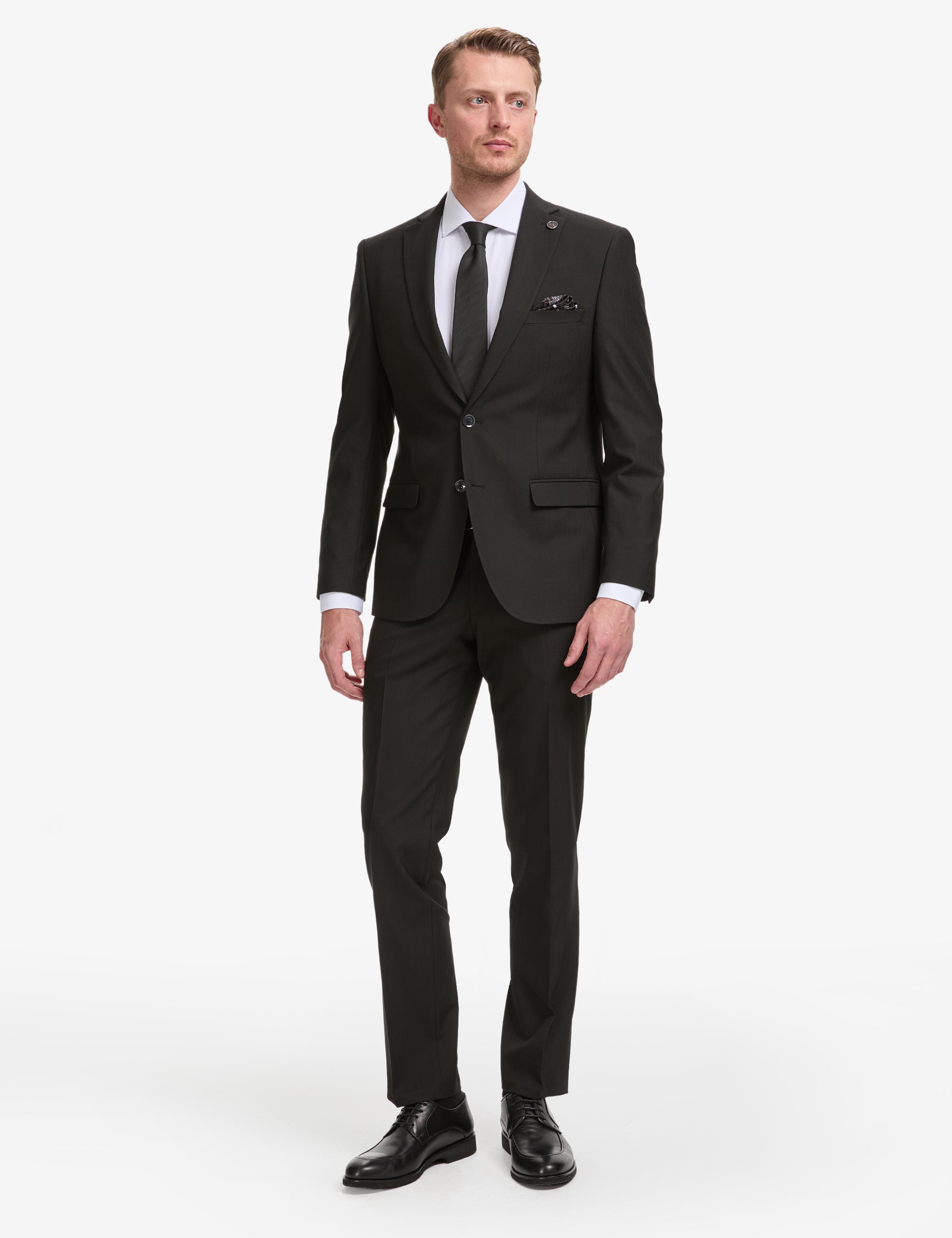 Siyah Slim Fit Takım Elbise