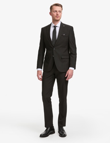 Siyah Slim Fit Takım Elbise