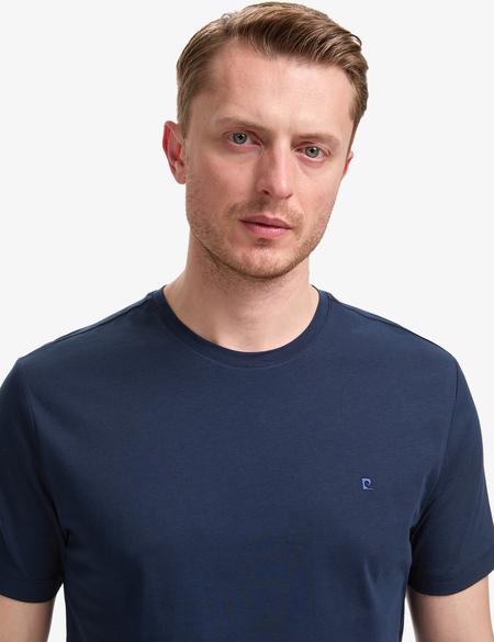 Lacivert Regular Fit %100 Pamuk Bisiklet Yaka Basic Tişört - 50325299040