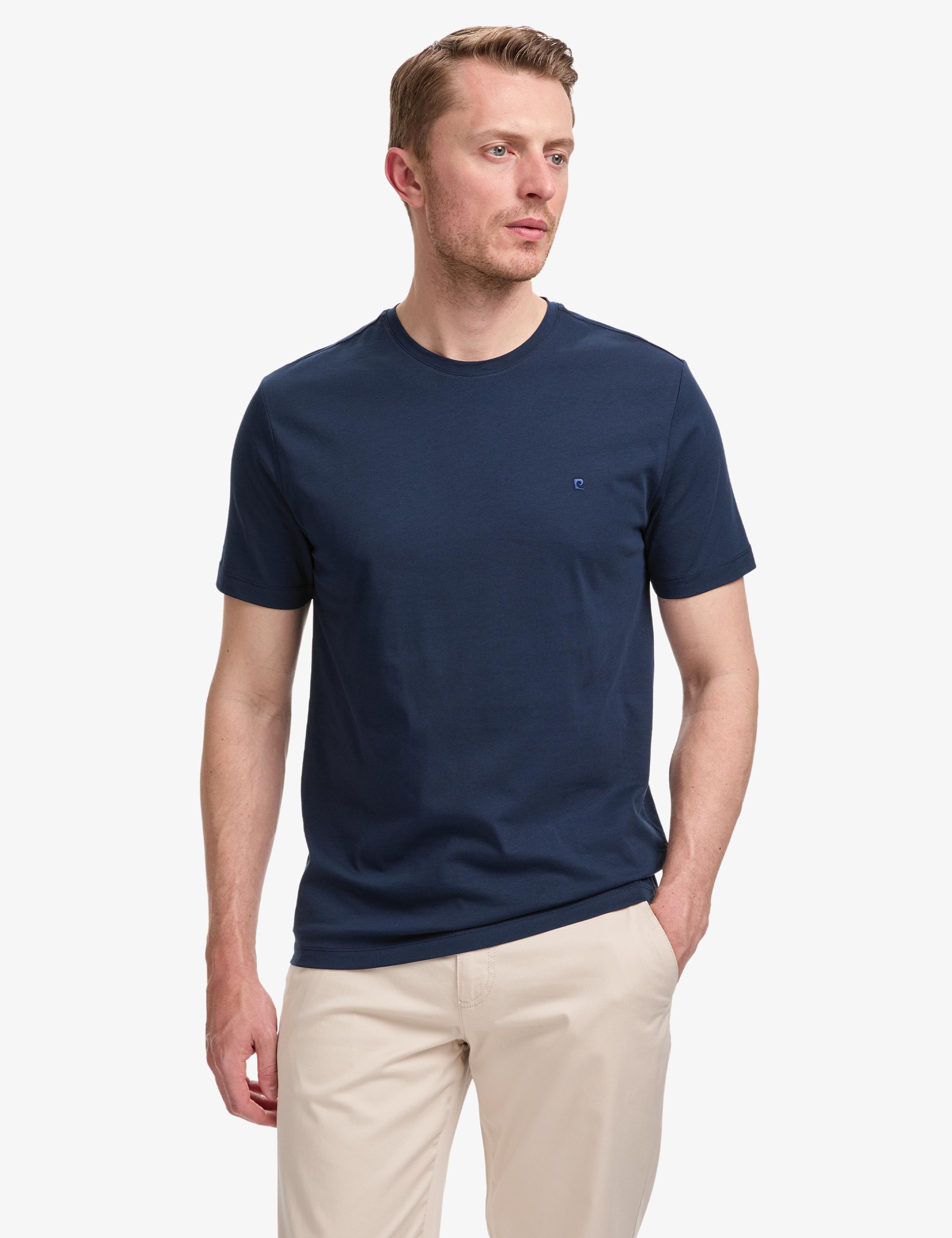 Lacivert Regular Fit %100 Pamuk Bisiklet Yaka Basic Tişört