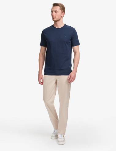 Lacivert Regular Fit %100 Pamuk Bisiklet Yaka Basic Tişört
