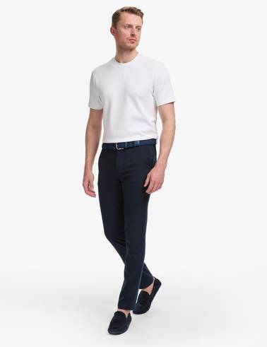 Lacivert Slim Fit Kanvas Pantolon