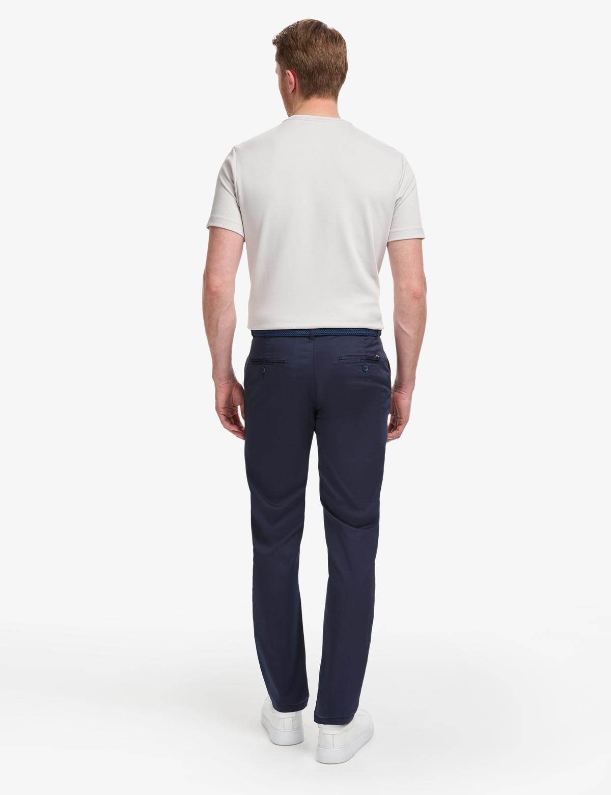 Lacivert Slim Fit Kanvas Pantolon - 50321979095