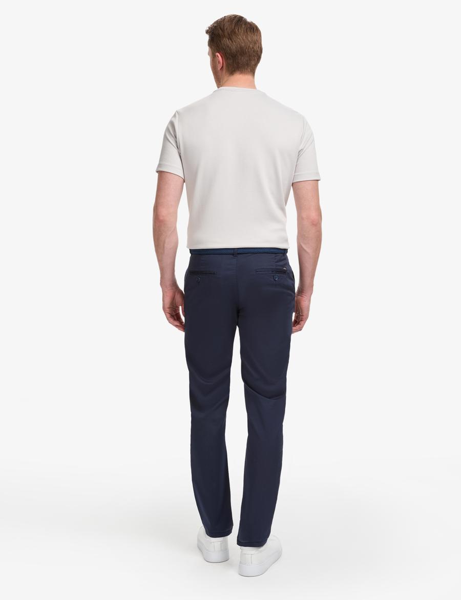 Lacivert Slim Fit Kanvas Pantolon