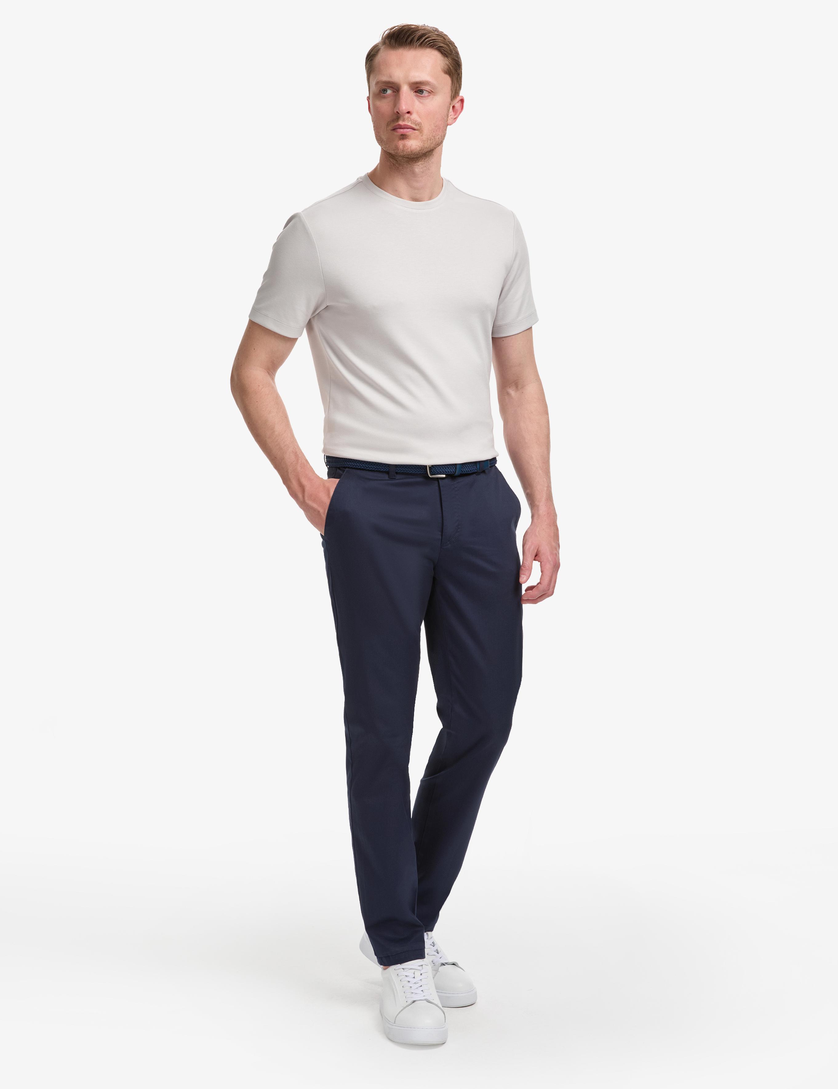 Lacivert Slim Fit Kanvas Pantolon